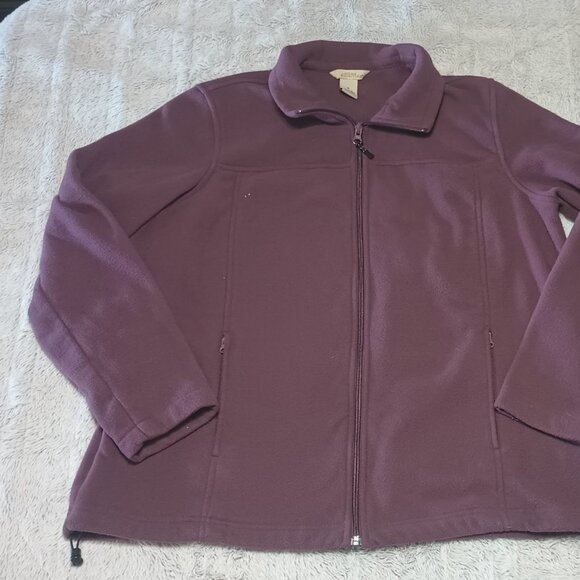 Natural Reflections Womens Fleece Purple Jacket Size XL Zip Up EUC - Picture 7 of 10